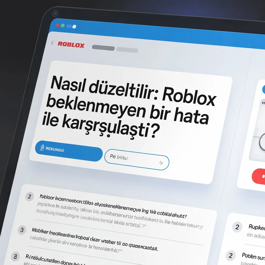 Roblox APK (v2.713.911) İndir 2026'da Premium Özellikler Açık 7 Nasıl Düzeltilir: Roblox Beklenmeyen Bir Hata ile Karşılaştı?